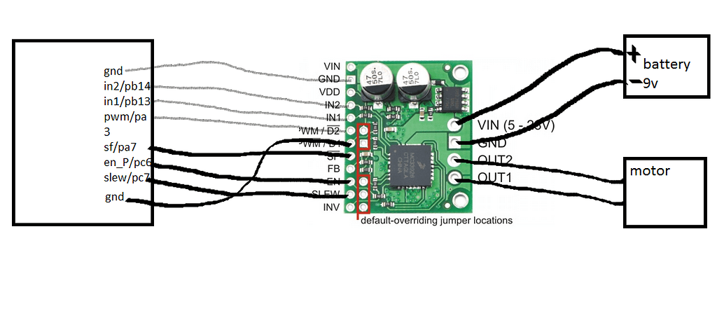 MC33926 sigle motor with stm32f0 - Motor controllers/drivers and motors ...